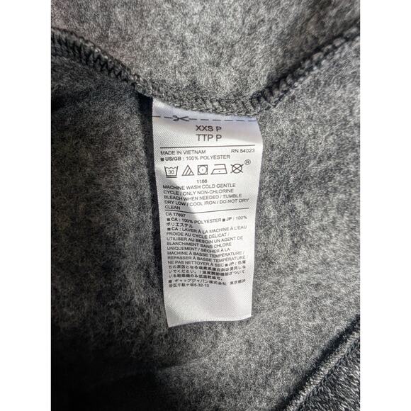 Banana Republic Teddy Coat Women 2XS Petite Black Heather Long Sleeve Zip Up NWT - Picture 4 of 4